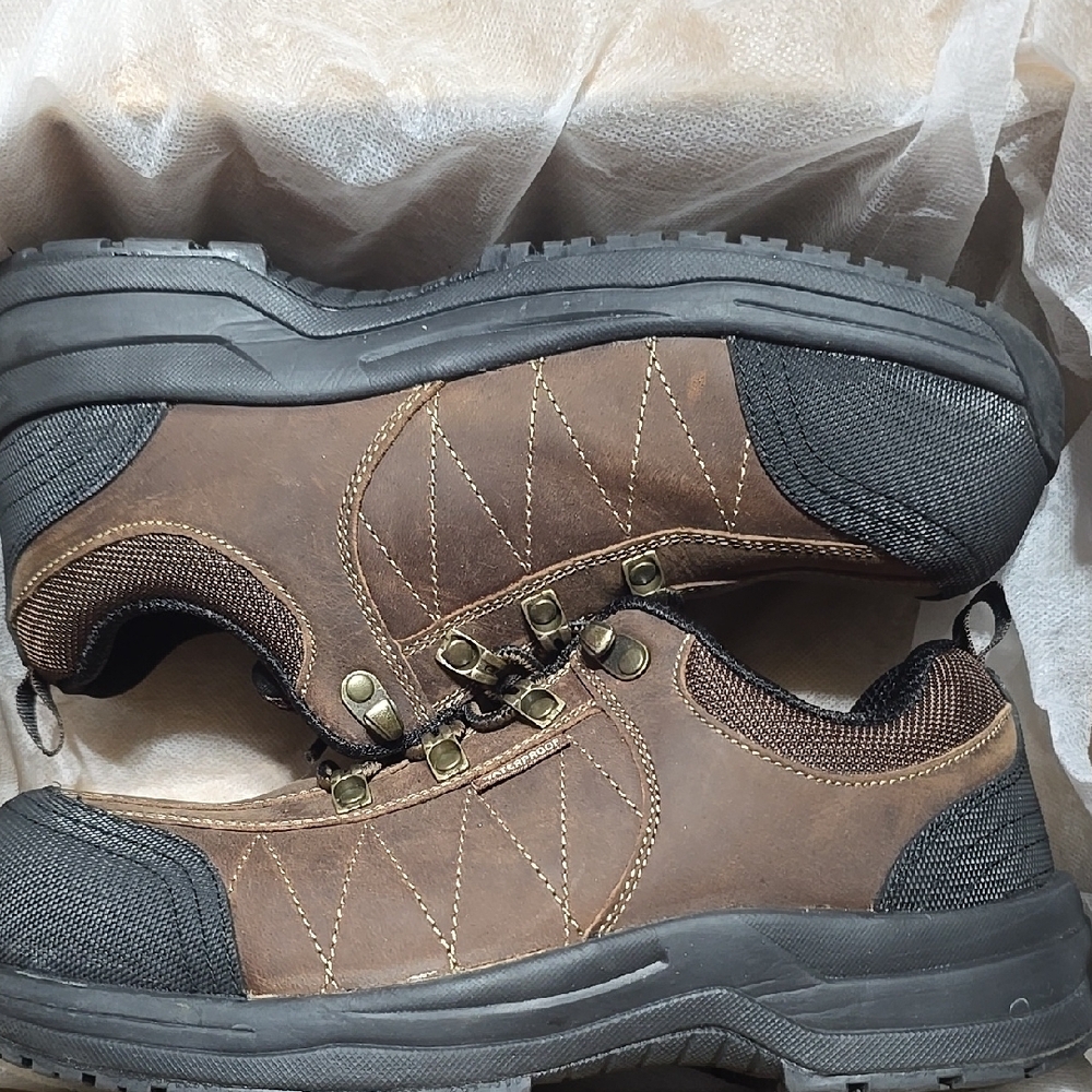 Men's Brown Leather Steel Toe Safety Shoes - Picture 5 of 7